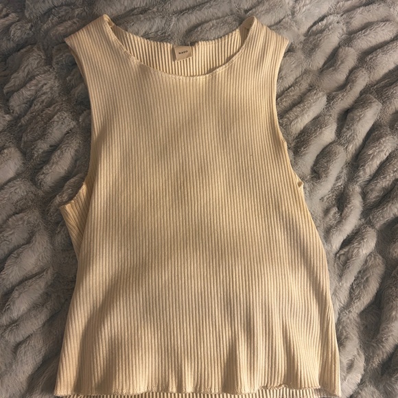 White Ribbed Tank Top - Picture 2 of 5